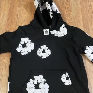 Mens denim tears The Cotton Wreath hoodie black